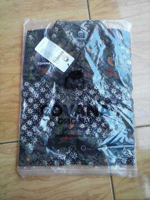 Promo Kemeja Batik Pria Lengan Pendek Distro Casual Oroginal Covana Bahan Katun Bagus