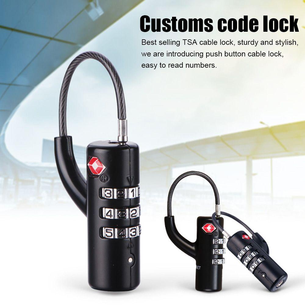 Chookyy TSA Customs Lock High Security Gembok Kecil Kabel Kunci Koper Kunci Kombinasi