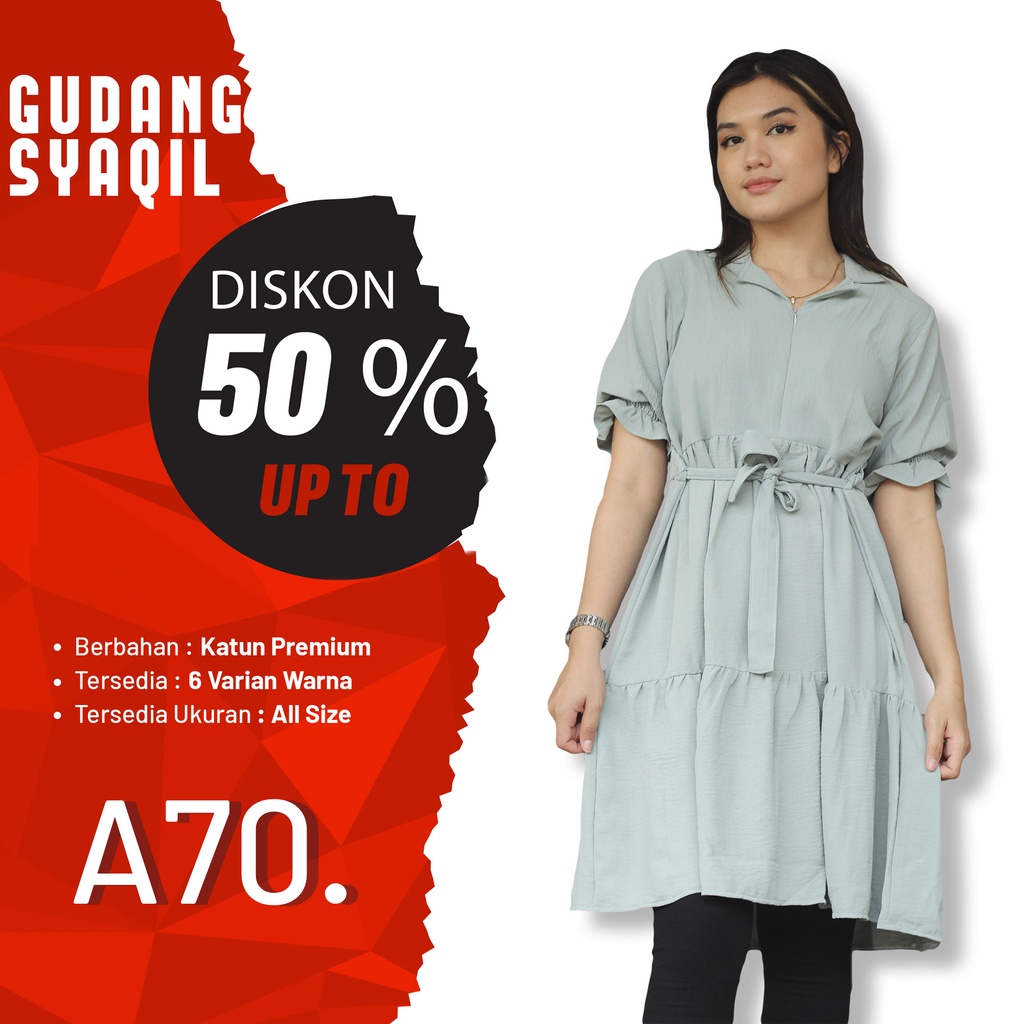 tunik putih wanita jumbo