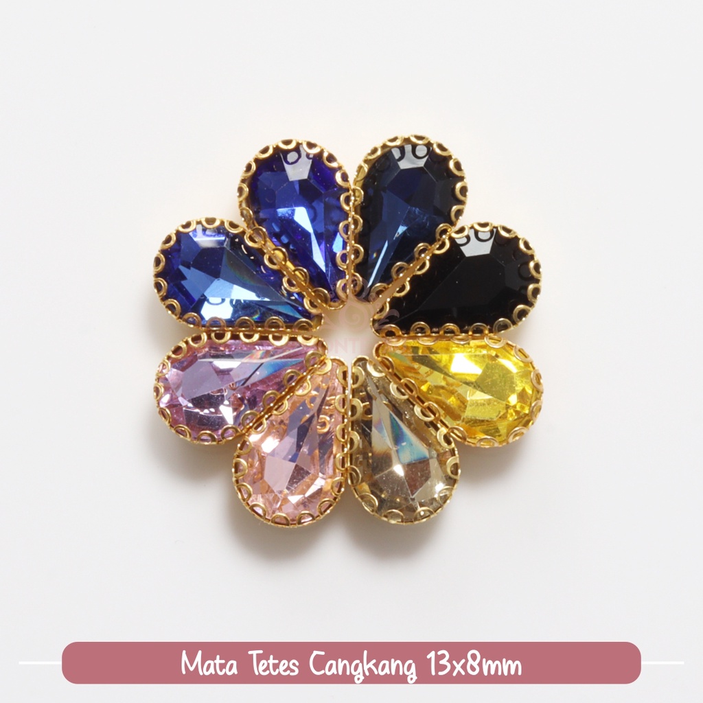 Monte Manik Mote Beads Borci Payet Mata Tetes Cangkang Emas Mata Kristal Kecil Besar Murah bisa GO S