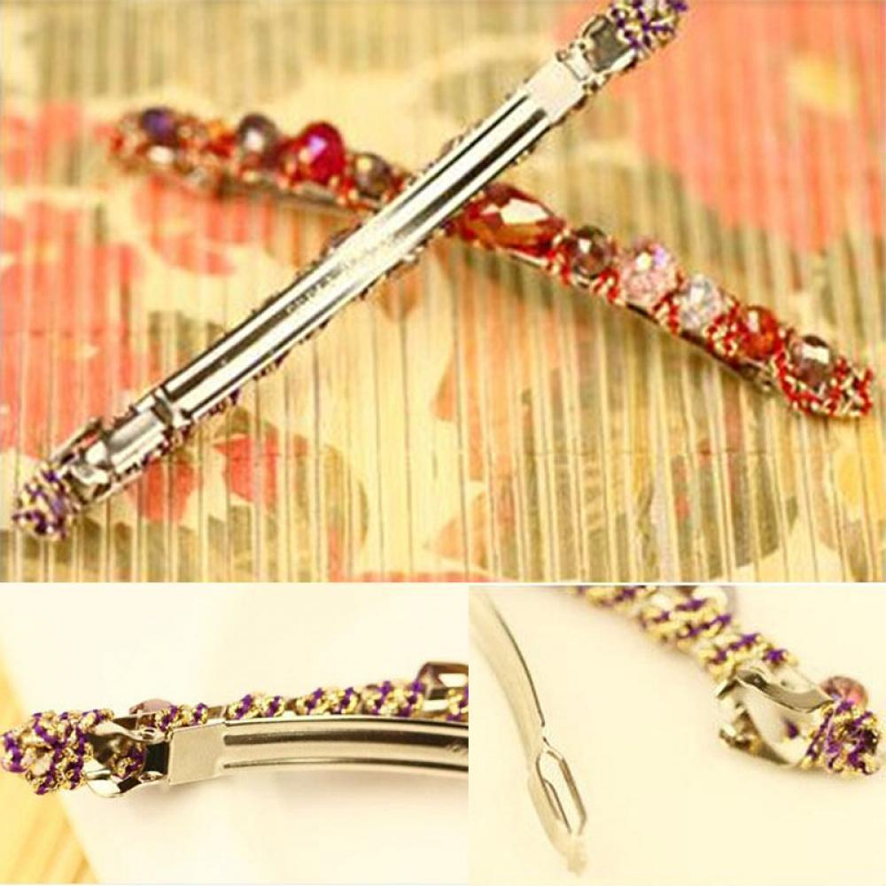 Jepit Rambut Bentuk Nanas Aksen Kristal Berlian Imitasi Warna-Warni Gaya Korea Untuk Wanita