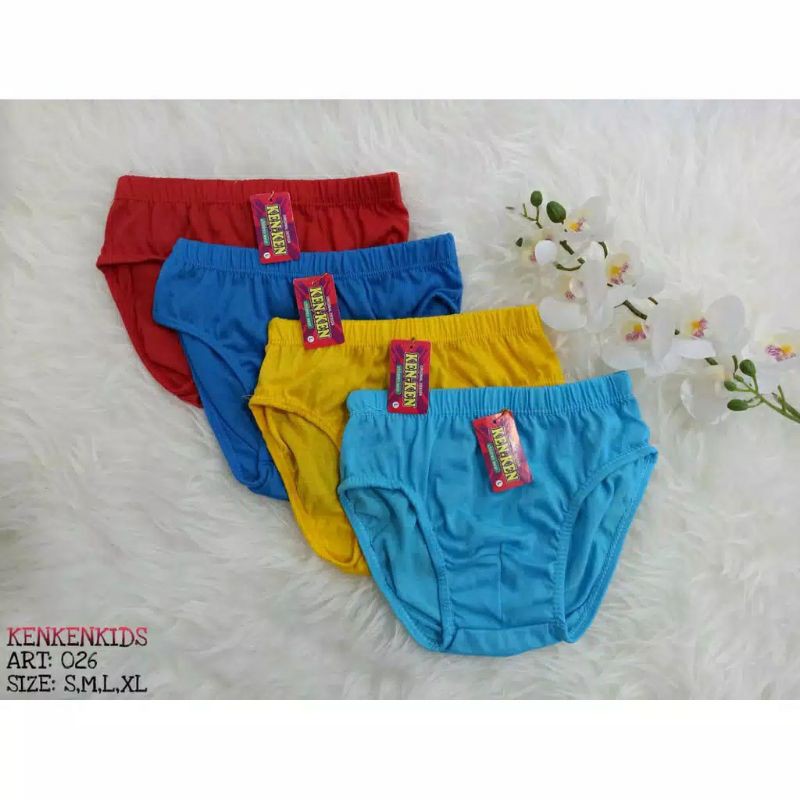 6 pcs Celana dalam ken-ken polos / Celana dalam anak-anak polos 6 pcs