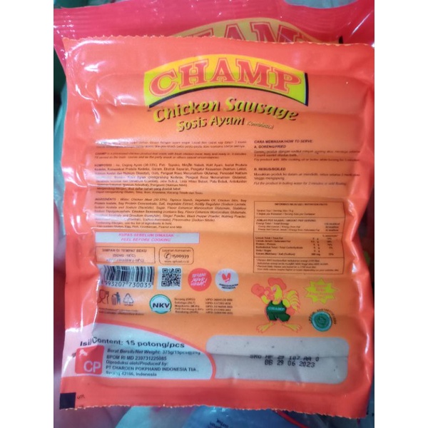 

Sosis champp ayam 15 potong
