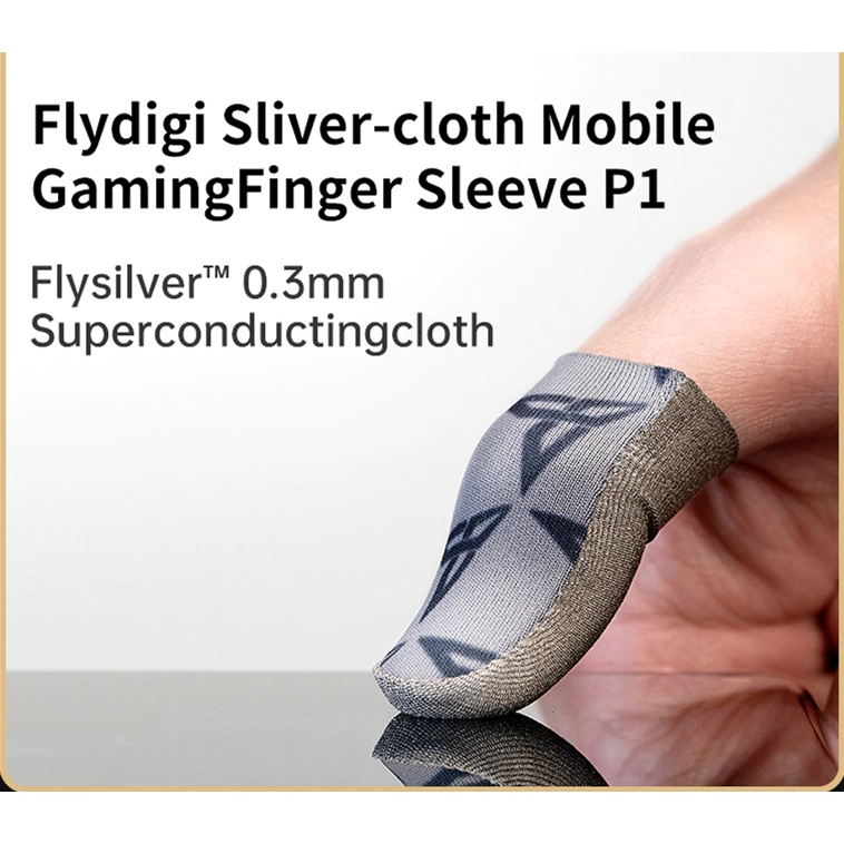 Flydigi Silver P1 Sarung Jempol Gaming Sarung Jari Anti keringat Finger Sleeve PUBG Bonus Kotak Jempol