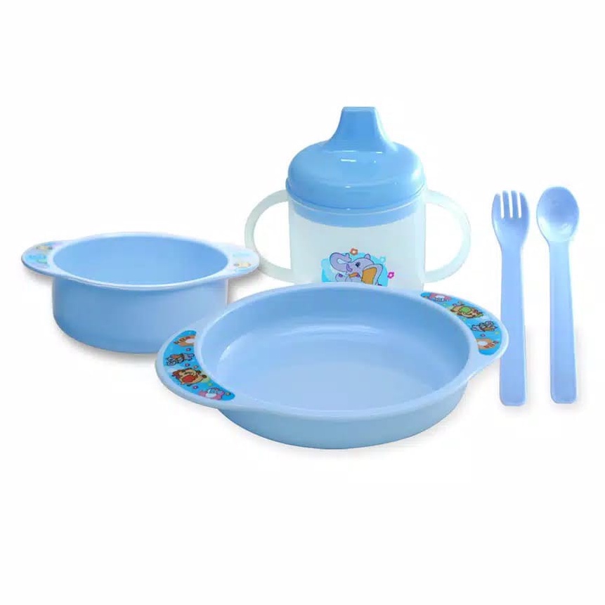 Lusty Bunny Feeding Set mangkok botol minum spout sendok garpu LB 1363 /1353