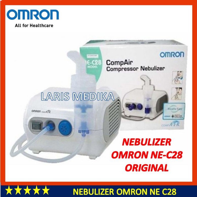 NEBULIZER OMRON NE-C28 ORIGINAL / NEBULIZER OMRON NE C25 ALAT UAP ASMA NEBULIZER / ALAT NEBUL OMRON Omron NE-C28 Compressor Nebulizer Alat Uap Terapi Pernafasan Asma NEC28 NE C28 C 28