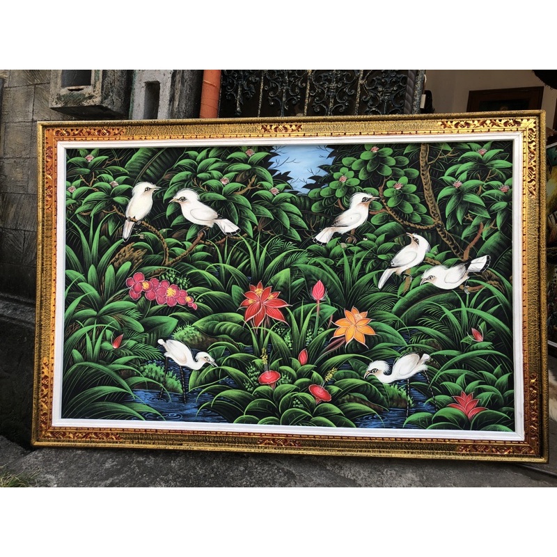 lukisan burung jalak Bali