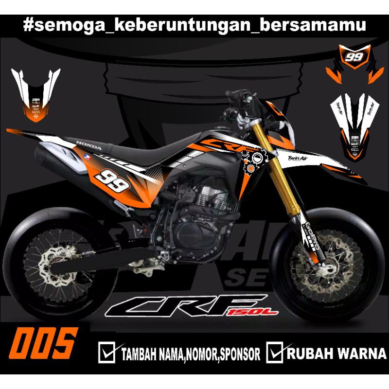 Sticker setiker stiker decal CRF 150 L- Fullbody-Dekal stiker Trail Supermoto laminasi glosy