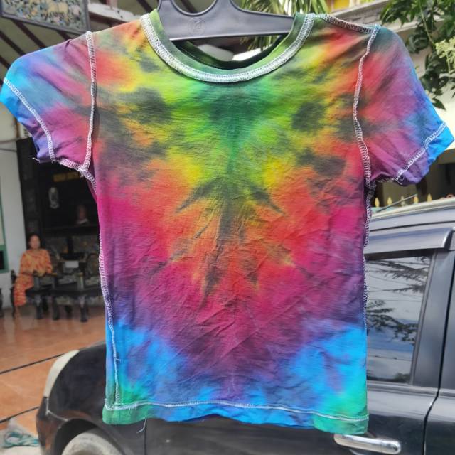 Kaos katun tie dye anak 3-5 tahun