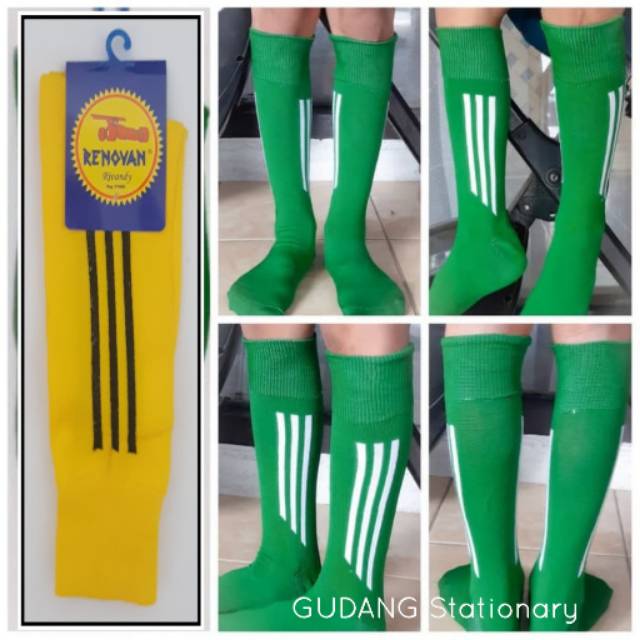 Kaos Kaki Futsal Anak Laki - Laki Kuning Strip Hitam