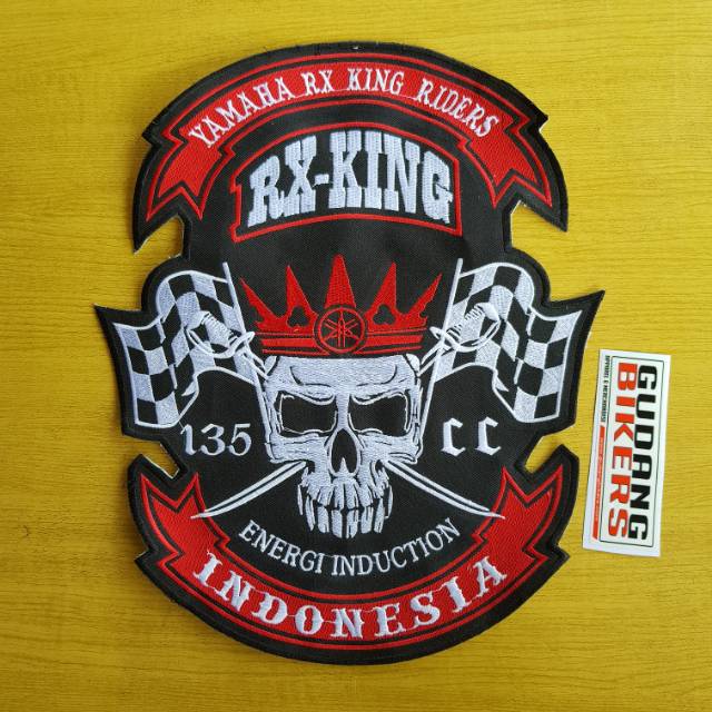 emblem bordir yamaha rx king 021 besar for belakang rompi or jaket motor bikers patch aksesoris