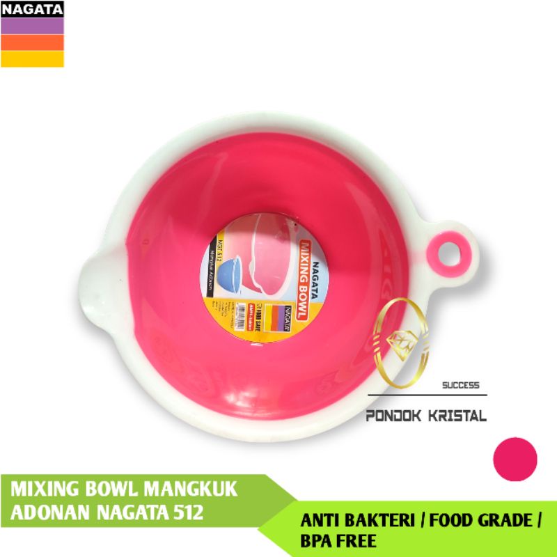 mangkuk adonan Nagata mangkok baskom mixing bowl bak pengocok telur plastik