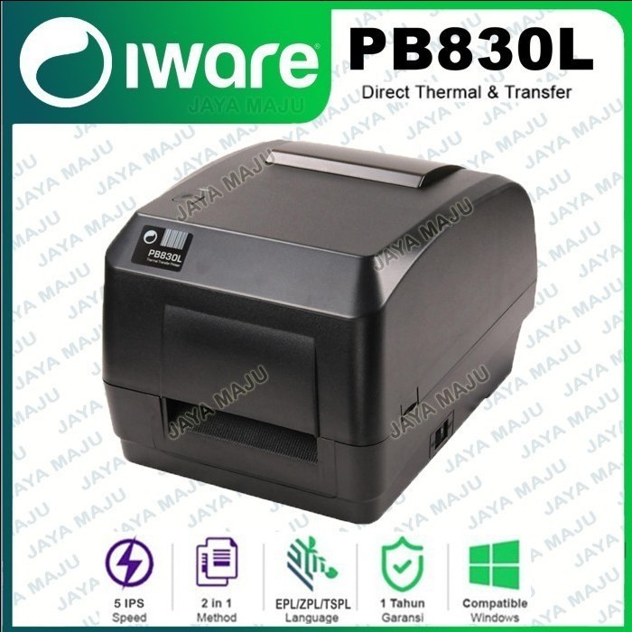 PROMO BARCODE PRINTER IWARE PB830L / PB 830L / PB-830L / PB830L USB + LAN HITAM