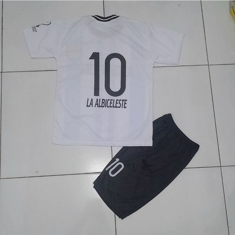 SETELAN BAJU BOLA ARGENTINA TERBARU BAJU JERSEY BOLA ANAK LAKI LAKI LENGAN PENDEK