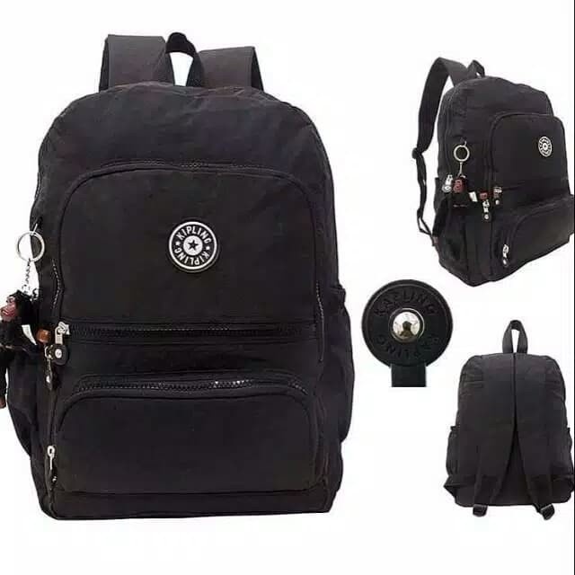 PROMO TAS WANITA tas ransel kipling murah/ tas gendong pria wanita kipling - Hitam TAS WANITA IMPORT