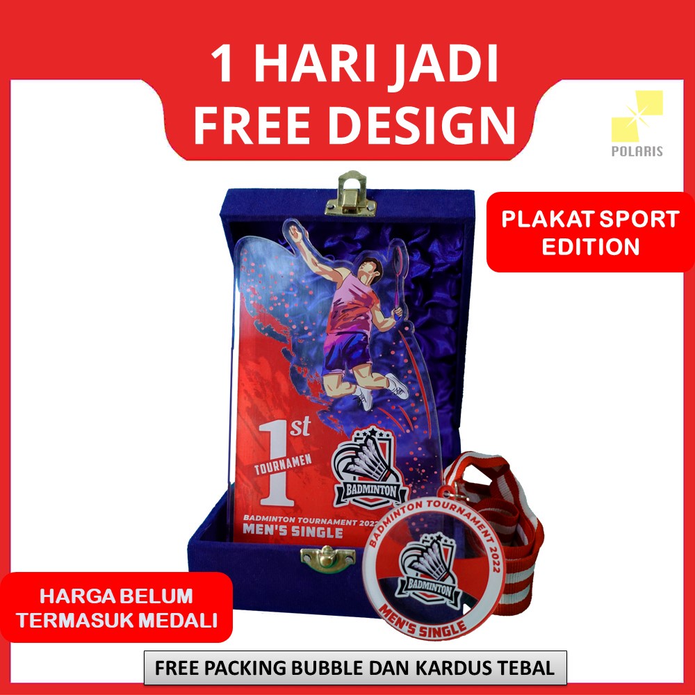 PLAKAT SPORT EDITION THROPHY ACRYLIC KEJUARAAN OLAHRAGA -CUSTOM PIALA AKRILIK PIAGAM LOMBA PENGHARGAAN JUARA E-SPORT