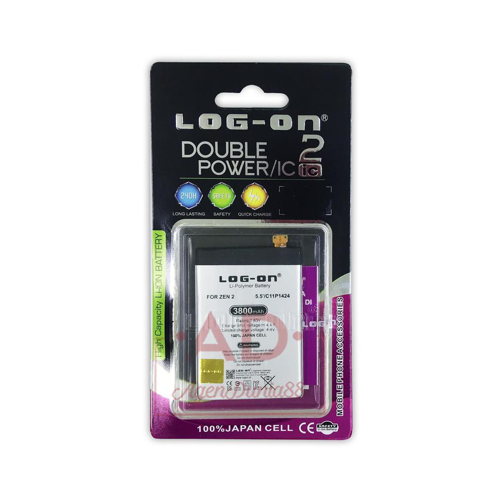 Baterai Asus Zenfone 2 Ze550Ml Ze551Ml Z00Ad C11P1424 Log On Double Power Battery
