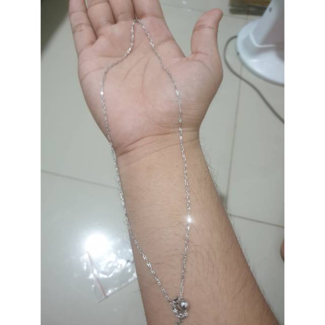 Kalung emas putih model eigner bisa di serut