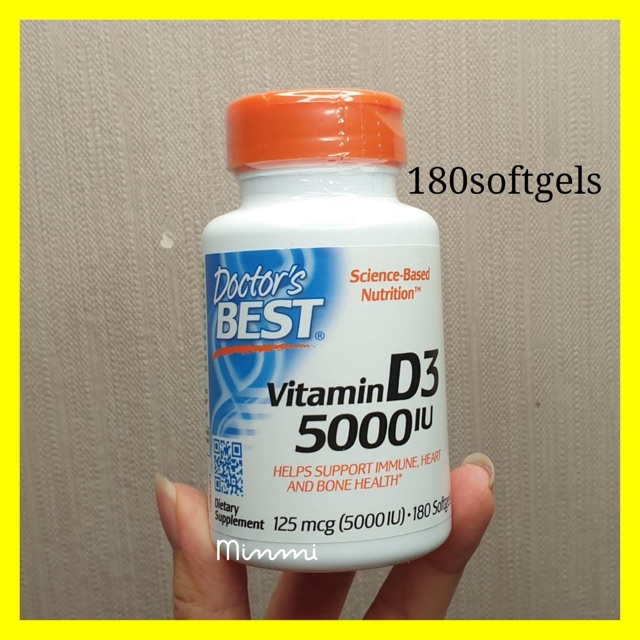 Jual Doctor’s Best Vitamin D3 5000iu 180 softgel Vit D 3 5000 iu d3