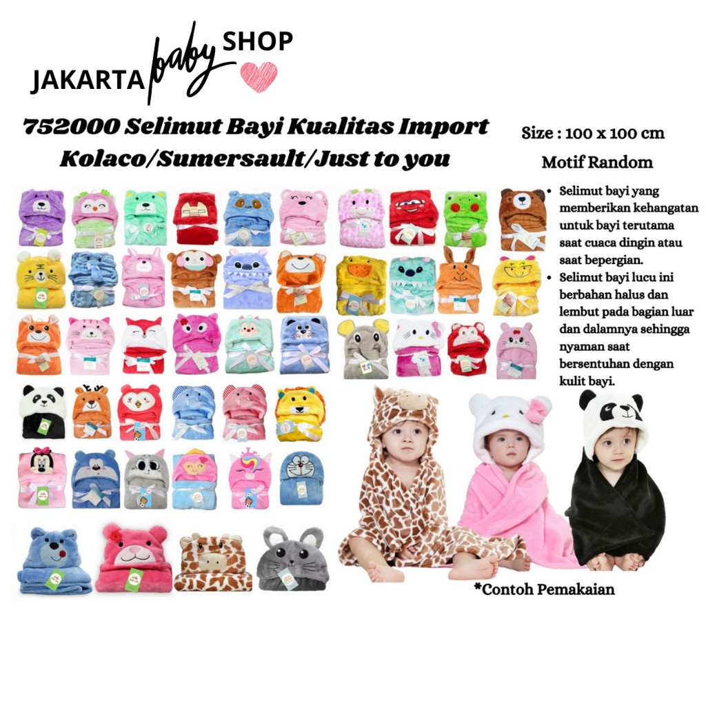 SELIMUT BAYI TOPI BONEKA KUALITAS IMPORT / SELIMUT BAYI ANIMAL / SELIMUT BAYI KARAKTER FLEECE 752000 CARTER LOVE / SELIMUT TOPI SEGITIGA CARTER LOVE 381100