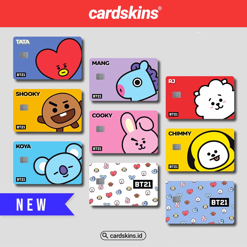 STICKER SKIN CARD BT21 SPECIAL HOLOGRAM LOVE | GARSKIN / STICKER KARTU ATM / SKIN KARTU ATM / DEBIT / CREDIT / EMONEY / FLAZZ | CARDSKINS