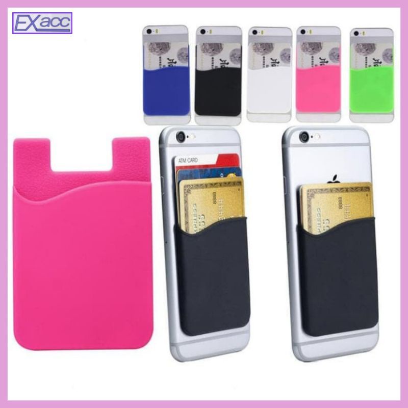 Stick Card Holder / Holder Tempelan HP Holder Tempat Kartu Uang &amp; Headdet