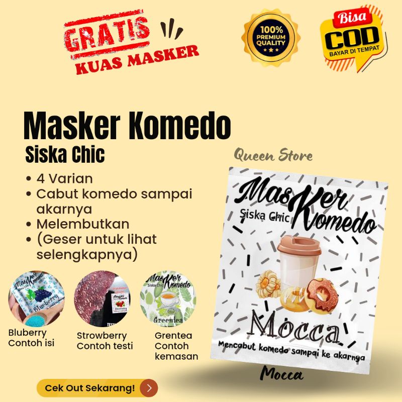 Best Seller | Beli 2 Gratis Kuas | Masker Siska Chic  Masker Komedo Mencabut Komedo Sampai Akarnya |