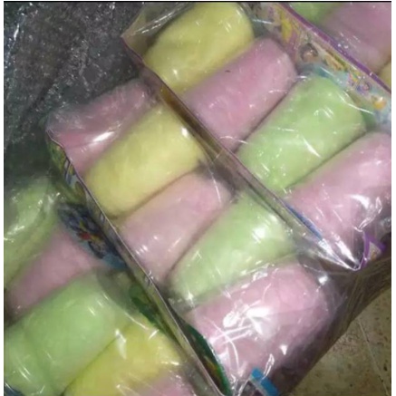 Arum manis cotton candy permen kapas cup camilan jadul cup
