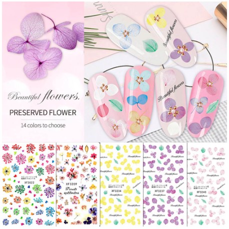 NAIL STCIKER - DRIED FLOWER IMITATION - STIKER KUKU