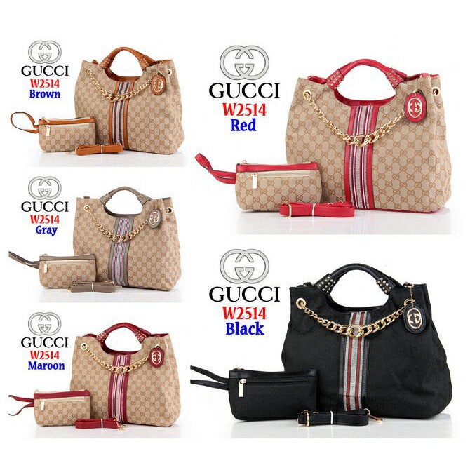 Bag Gucci Kanvas W2514 / SHOULDER BAG FASHION / TAS SELEMPANG MURAH