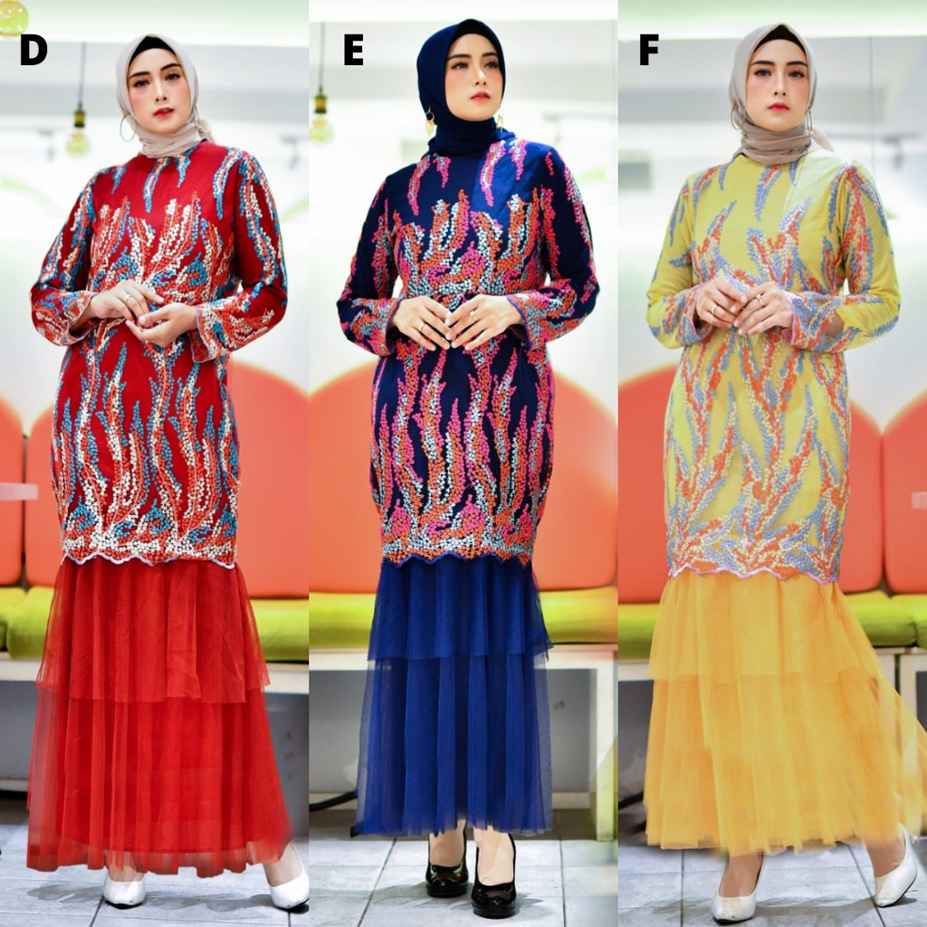 Gamis Modern Tulle Chayra Aneka Warna