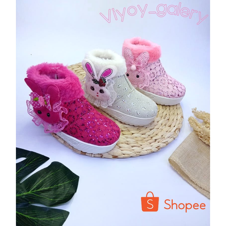 Sepatu anak Boot Bulu Sepatu Sneakers Anak perempuan Sepatu Anak 1-6 thn Murah