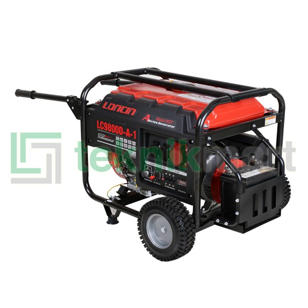 LONCIN LC9800D-A Generator Bensin 7500 Watt, Digital AVR, Wheel Kit