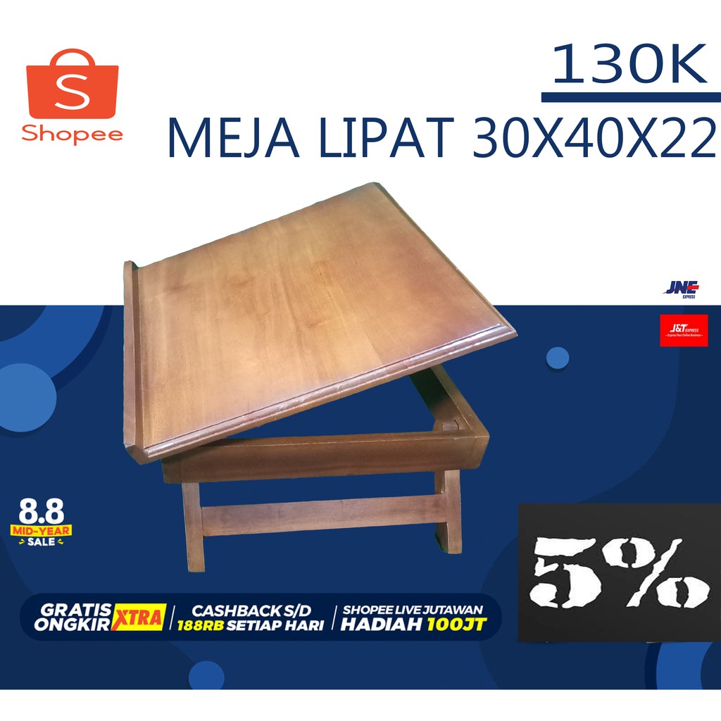  Meja  lipat belajar  anak  murah kayu  mahoni Shopee Indonesia