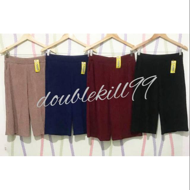 CELANA KULOT PENDEK 7 8 PREMIUM STANDAR JUMBO Shopee CELANA KULOT PENDEK 7 8 PREMIUM STANDAR JUMBO Shopee