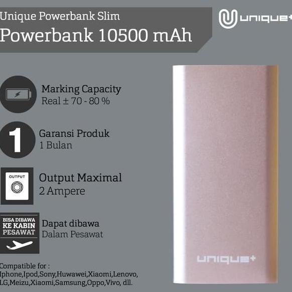Unique Powerbank 10500Mah Slim Metal Power Bank 10500 Mah Slim Sukaping.Com1