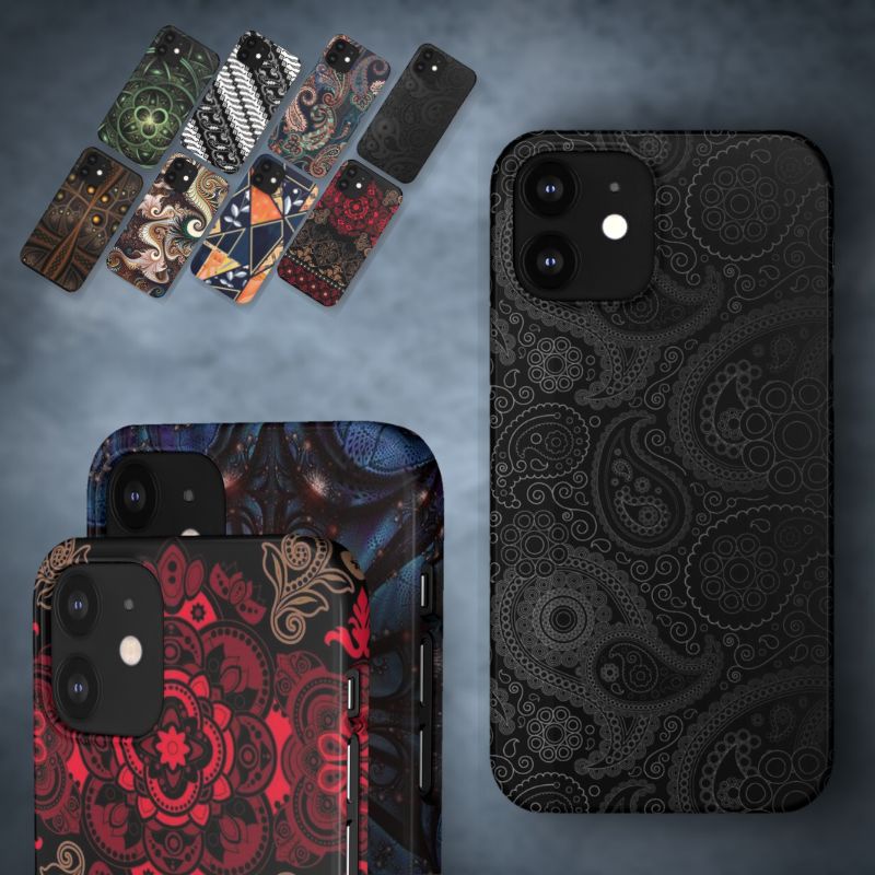 IPHONE X XS XR XS Max Motif Batik Retro Casual Hard Soft Case Casing Cover