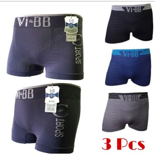  Celana  Dalam  Pria Boxer Vi BB ViBB Seamless Rajut  3 Pcs 