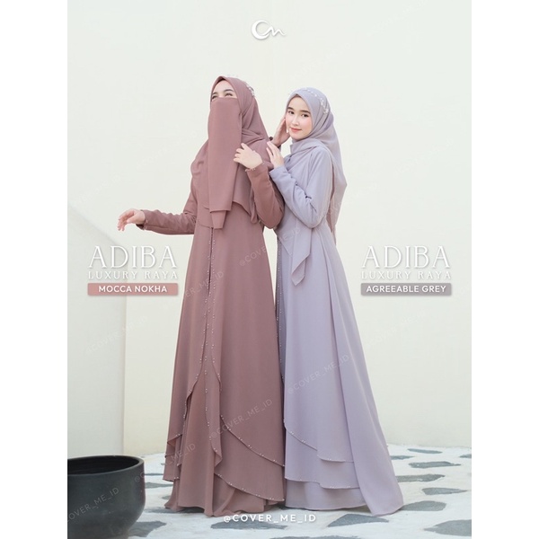 Adiba (Free Pashmina) Luxury Raya by coverme | Set syari | Set syari premium | Dress Ceruti | Dress 
