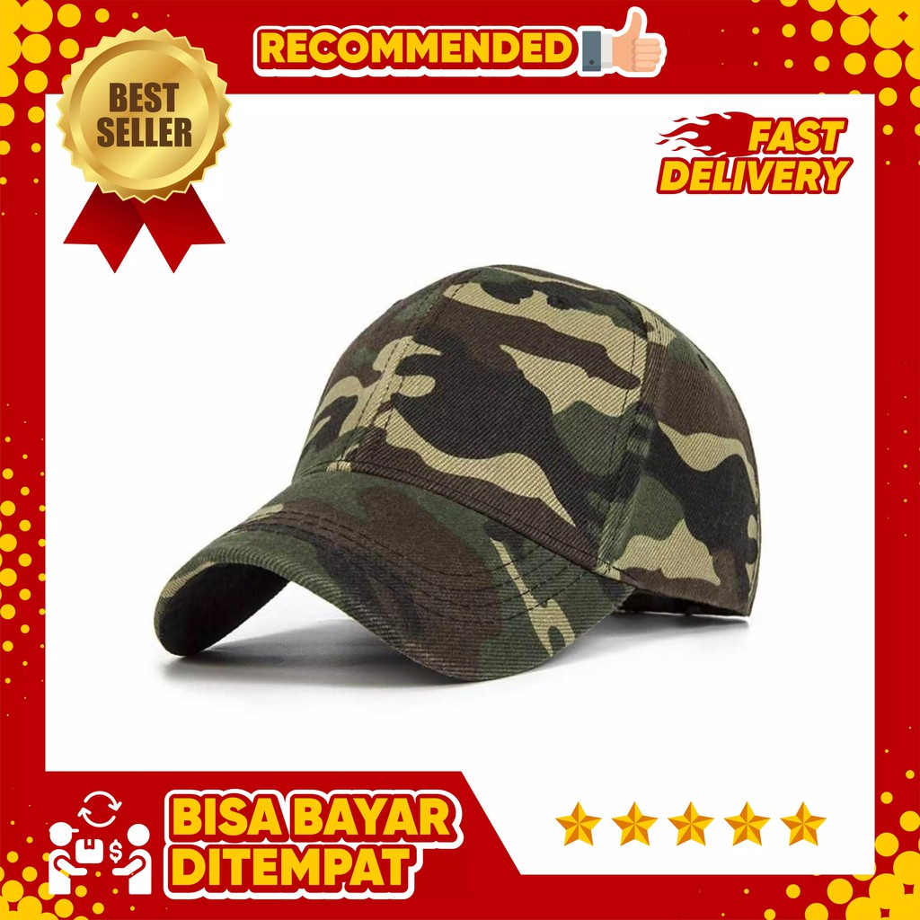 Topi Pria Topi Distro Topi Original Trucker Baseball Camouflage Army Summer Hat