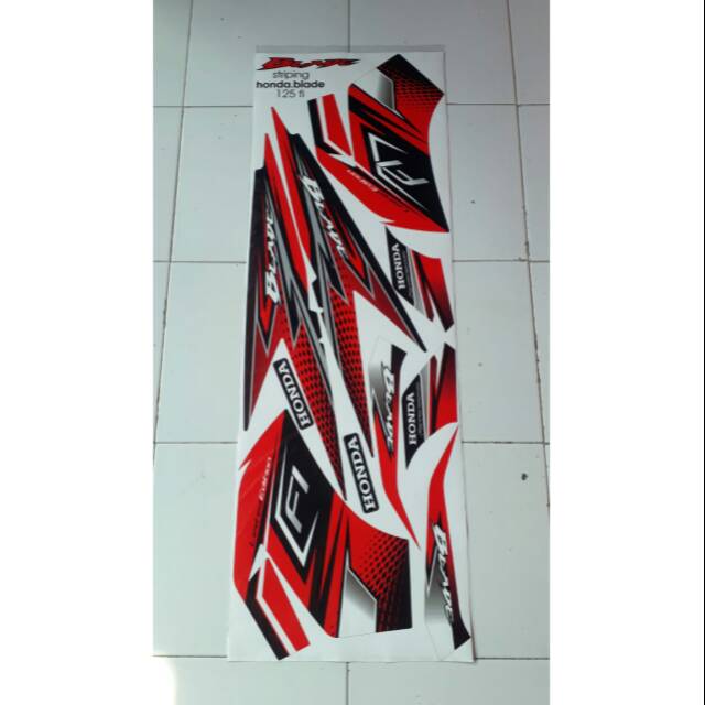 striping sticker variasi Honda Blade fi 125 grafis