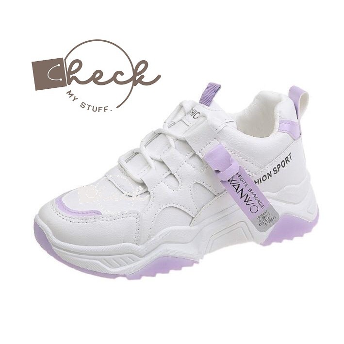 CMS Q53 sepatu sport wanita sepatu sneakers wanita import terbaru sepatu cewek Fashion Korea