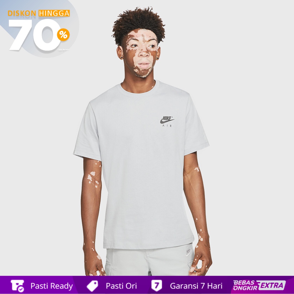 Kaos Nike Original Pria Sportswear AIR Graphic - abu abu