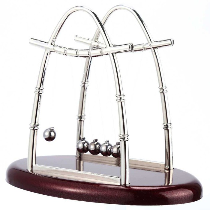 Balance Ball Pajangan Meja Pendulum Newton Model Arched -GM35