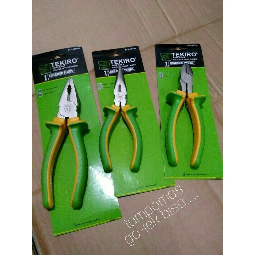 Tang Tekiro Set 3bh Tang Kombinasi Tang Potong Tang Lancip Tekiro