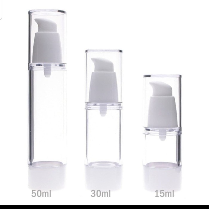 Make-Up-Kemasan- Botol Airless 50Ml/Botol Serum/Botol Pump/White -Kemasan-Make-Up.