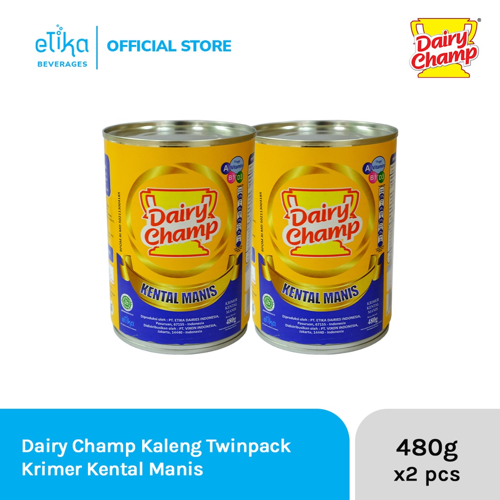 

Dairy Champ Kental Manis Kaleng 480g Twinpack (isi 2 kaleng)