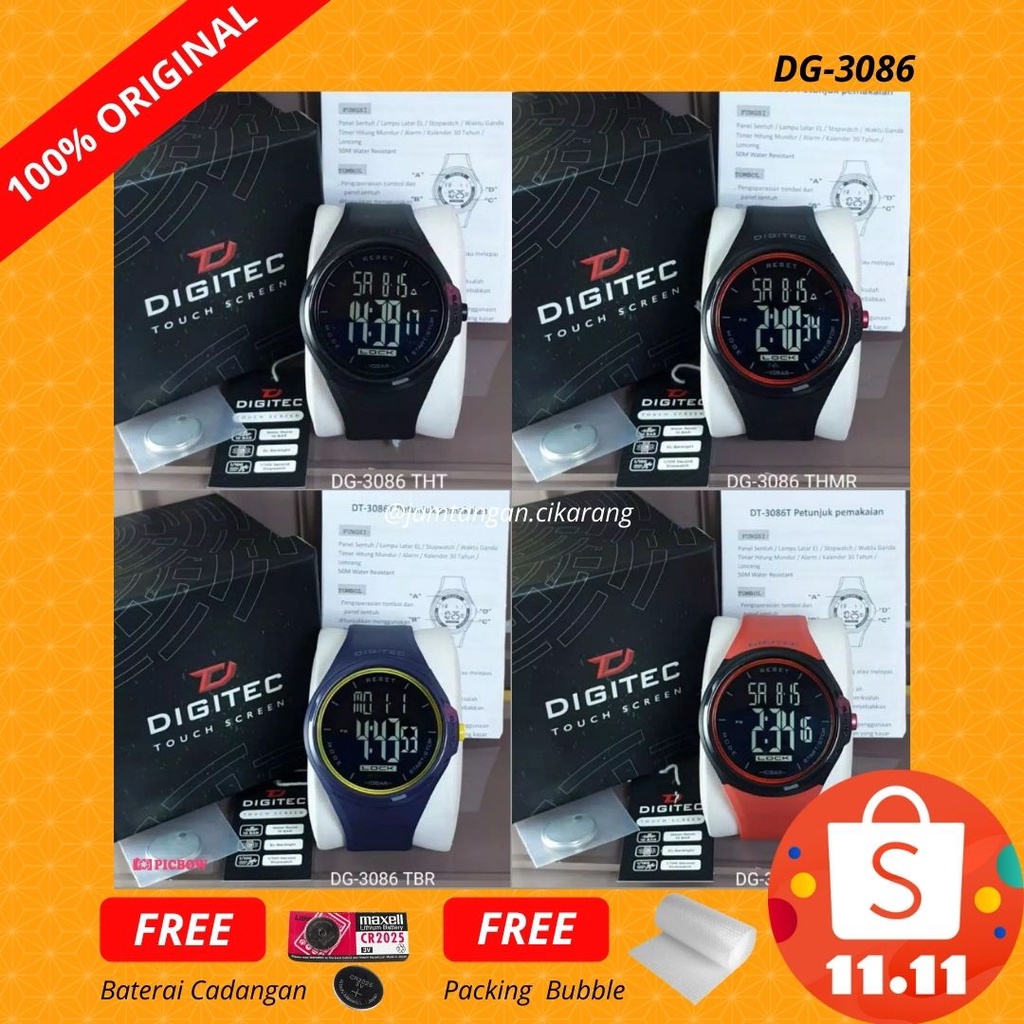 Jam Tangan Pria Digitec Touchscreen Original