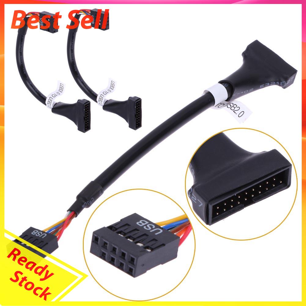 Kabel USB 3.0 20 Pin Male Ke USB 2.0 9 Pin Female Untuk Motherboard