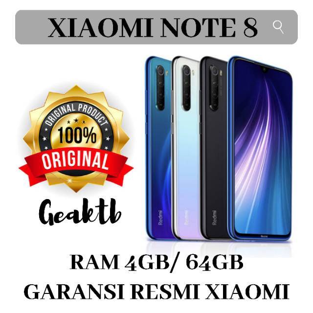 REDMI NOTE 8 (RAM 4/64GB) DISKON GARANSI RESMI XIAOMI